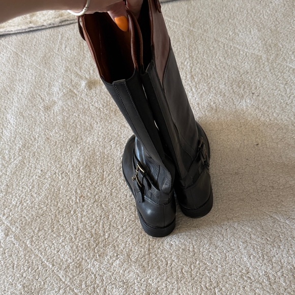 Marc Fisher Black and Tan Winter Boots - Picture 3 of 6